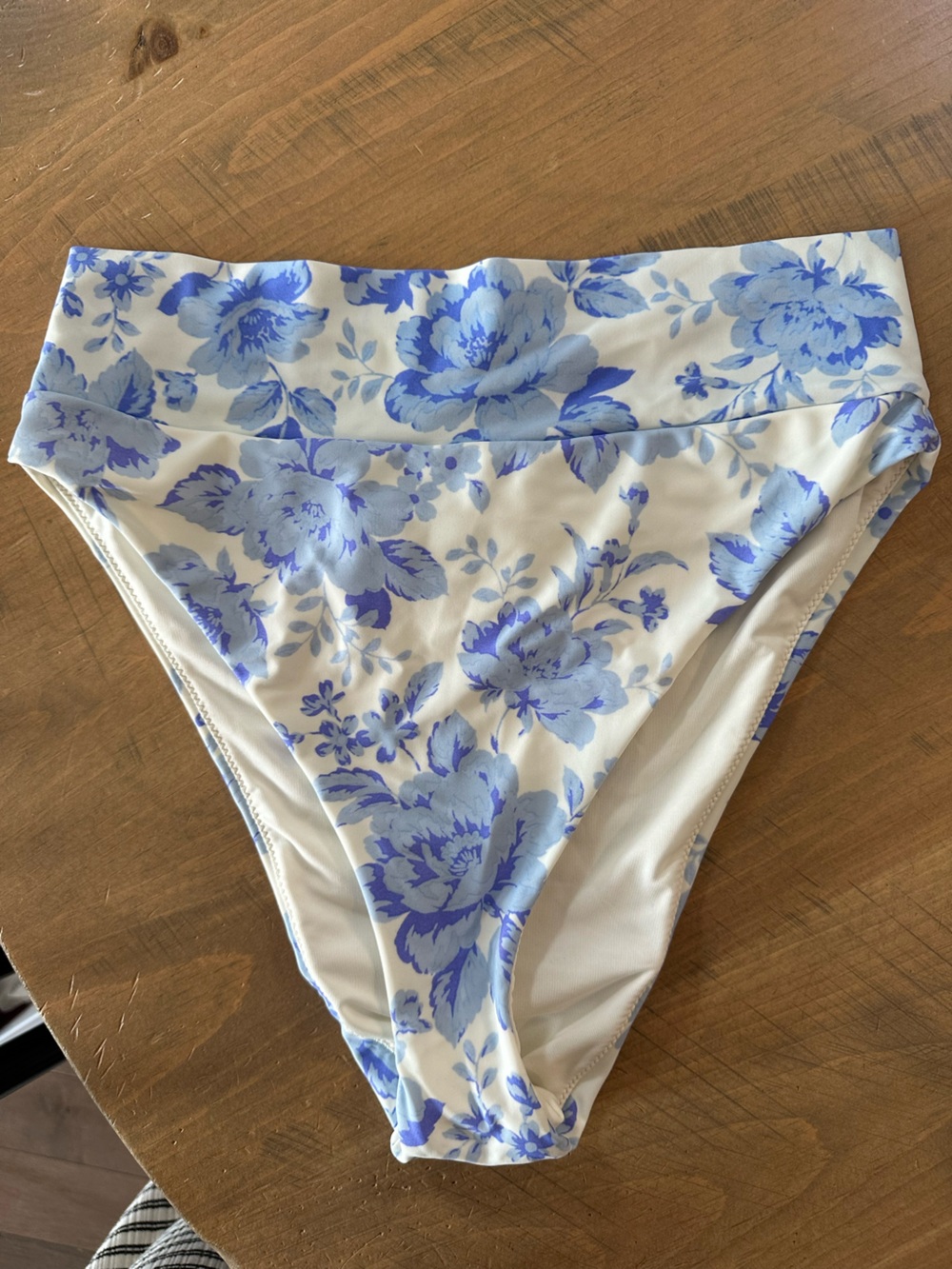 High-Waist High Cut Cheeky Floral Bikini Bottom - Never Worn